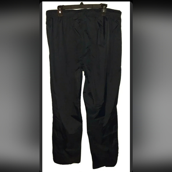 Men's New Sz LT L.L. BEAN Nylon Black WATERPROOF RIPSTOP Cinch-Drawstring Pants - Picture 4 of 10